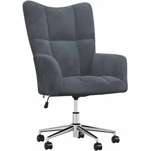Comparateur de prix : vidaXL Chaise de relaxation Gris foncé Velours