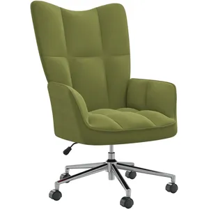 vidaXL Vidaxl Chaise De Relaxation Vert Clair Velours pas cher