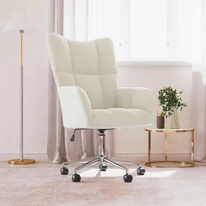 Comparateur de prix : vidaXL Chaise de relaxation Blanc crème Velours