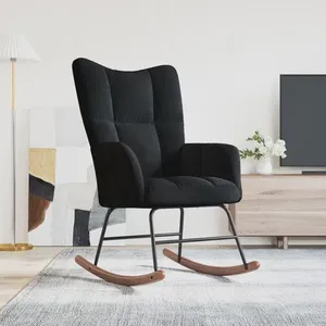 Comparateur de prix : vidaXL Chaise à bascule Noir Velours