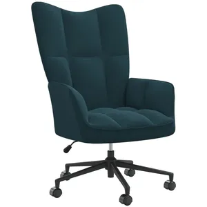 Comparateur de prix : vidaXL Chaise de relaxation Bleu Velours