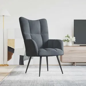 Comparateur de prix : vidaXL Chaise de relaxation Gris foncé Velours