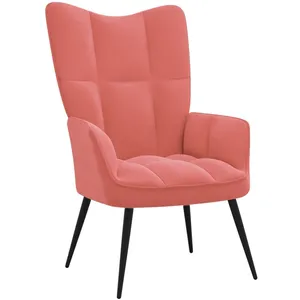 Comparateur de prix : vidaXL Chaise de relaxation Rose Velours