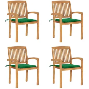vidaXL Chaises empilables - Lot de 4 pas cher