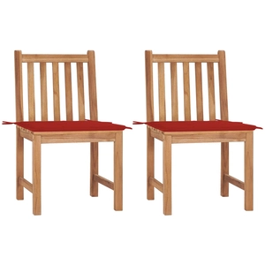 Comparateur de prix : vidaXL Chaises de jardin lot de 8 avec coussins Bois de teck massif