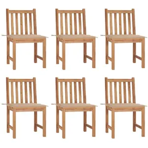 Comparateur de prix : vidaXL Chaises de jardin 6 pcs avec coussins Bois de teck massif