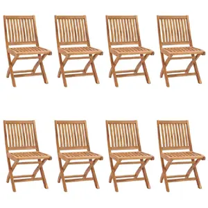 vidaXL Chaises pliables de jardin en teck pas cher
