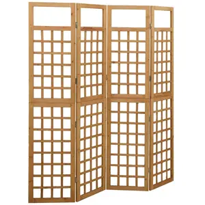 Comparateur de prix : Vidaxl cloison de séparation à 4 panneaux bois de pin solide 161x180cm
