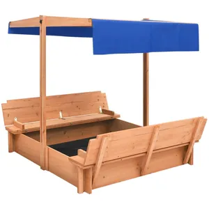 Comparateur de prix : vidaXL Bac à sable avec toit Bois de sapin 112x112x112 cm