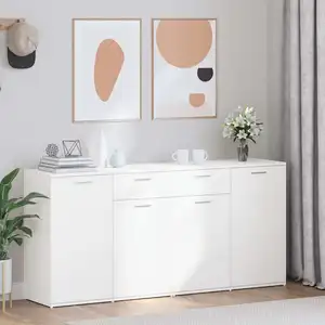 Comparateur de prix : vidaXL Vidaxl Buffet Blanc 160x36x75 Cm Bois D'ingénierie