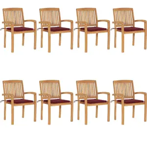 Comparateur de prix : vidaXL Chaises de jardin empilables avec coussins