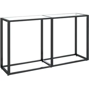 Comparateur de prix : vidaXL Table console Transparent 140x35x75,5 cm Verre trempé