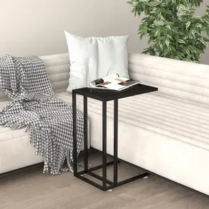 Comparateur de prix : vidaXL Table d'appoint pour ordinateur Noir 50x35x65 cm Verre trempé