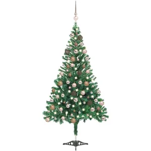 vidaXL Arbre de Noël artificiel pré-éclairé/boules 180 cm 564 branches