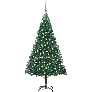Vidaxl - Arbre de Noël artificiel pré-éclairé et boules vert 240 cm