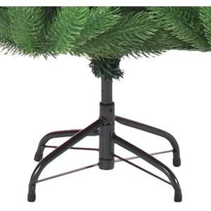 vidaXL Sapin de Noël artificiel Nordmann avec LED et boules Vert 210cm pas cher