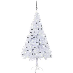 vidaXL Arbre de Noël artificiel pré-éclairé/boules 180 cm 620 branches pas cher