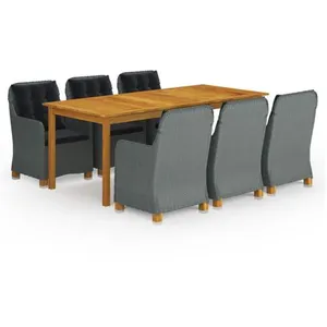 vidaXL Ensemble de salle à manger de jardin 9 pcs Gris clair pas cher
