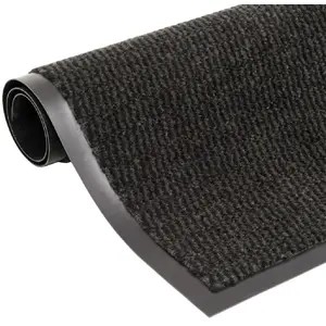 vidaXL Paillasson touffeté 60x150 cm Noir pas cher