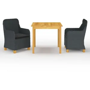 vidaXL Ensemble de salle à manger de jardin 3 pcs Gris foncé pas cher