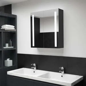 Comparateur de prix : vidaXL Armoire de salle de bain à miroir LED 62x14x60 cm