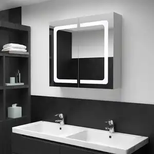 Comparateur de prix : vidaXL Armoire de salle de bain à miroir LED 80x12,2x68 cm
