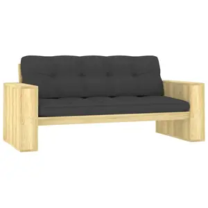 Comparateur de prix : vidaXL Banc de jardin avec coussins anthracite 179 cm Pin imprégné