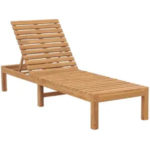 vidaXL Chaise longue bois de teck solide pas cher