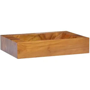 Comparateur de prix : vidaXL Lavabo Bois de teck massif 50x35x10 cm