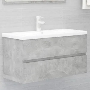 Comparateur de prix : vidaXL Armoire d'évier et lavabo intégré gris béton bois d'ingénierie