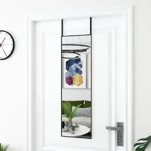 Comparateur de prix : vidaXL Miroir de porte Noir 30x100 cm Verre et aluminium