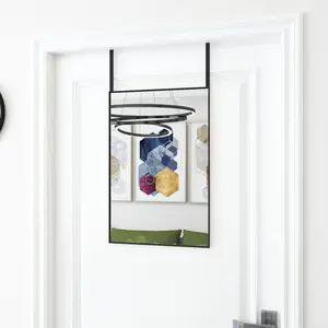 vidaXL Miroir de porte Noir 40x60 cm Verre et aluminium pas cher