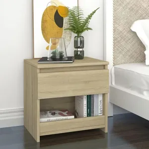 vidaXL Table de chevet Chêne sonoma 40x30x39 cm Aggloméré pas cher