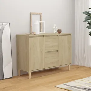 Vidaxl - Buffet chêne sonoma 101x35x70 cm bois d'ingénierie Chêne sonoma pas cher