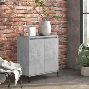 vidaXL Buffet Gris béton 60x35x70 cm Aggloméré pas cher