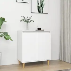 Comparateur de prix : vidaXL Buffet avec pieds en bois massif blanc bois d'ingénierie 806067