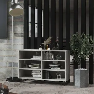 vidaXL Buffet Gris béton 103,5x35x70 cm Aggloméré pas cher