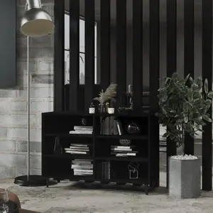 vidaXL Buffet Noir 103,5x35x70 cm Aggloméré pas cher