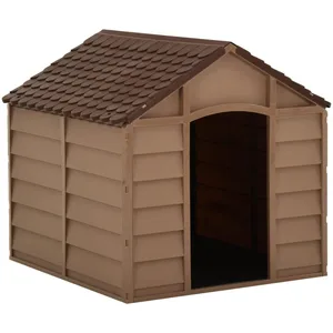 Comparateur de prix : vidaXL Niche pour chiens Marron 71x71,5x68 cm PP