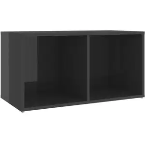 Meuble tv Gris brillant 72x35x36,5 cm Aggloméré Vidaxl High gloss grey pas cher