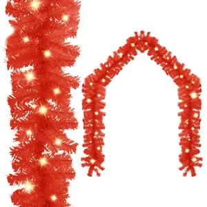 Comparateur de prix : vidaXL Guirlande de Noël avec lumières LED 20 m Rouge