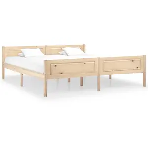 vidaXL Cadre de lit Bois de pin massif 180x200 cm pas cher
