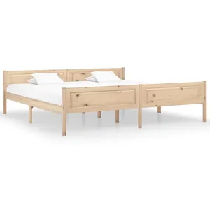 vidaXL Vidaxl Cadre De Lit Sans Matelas Bois Massif De Pin 200x200 Cm pas cher
