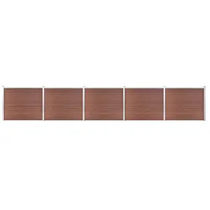 Comparateur de prix : vidaXL Ensemble de panneau de clôture WPC 872x146 cm Marron