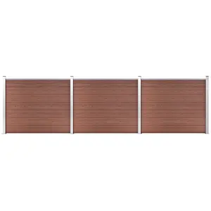 Comparateur de prix : vidaXL Ensemble de panneau de clôture WPC 526x146 cm Marron
