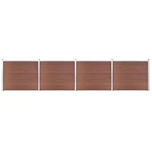Comparateur de prix : vidaXL Ensemble de panneau de clôture WPC 699x146 cm Marron