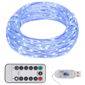 Comparateur de prix : vidaXL Vidaxl Guirlande Lumineuse Avec 150 Led Bleu 15 M