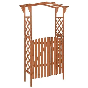 Comparateur de prix : vidaXL Pergola avec portail 116x40x204 cm Bois de sapin massif