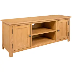 vidaXL Meuble TV 110x35x44 cm Bois de chêne massif