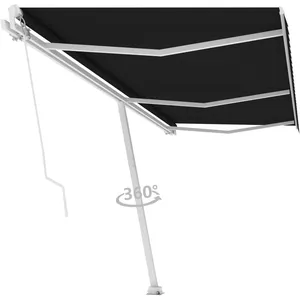 vidaXL Auvent manuel rétractable sur pied 600x300 cm Anthracite